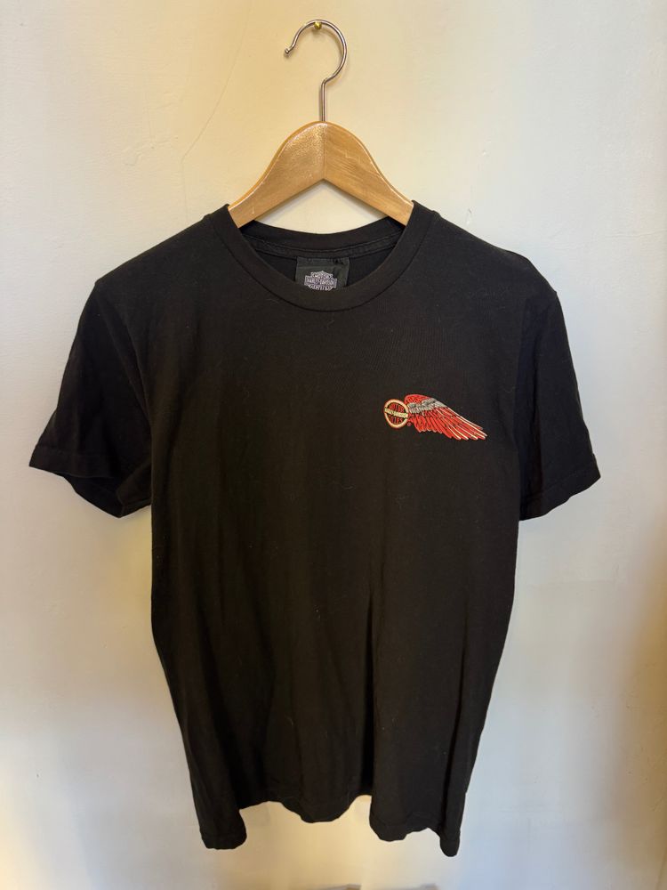 Black T-Shirt With Red Wing Logo