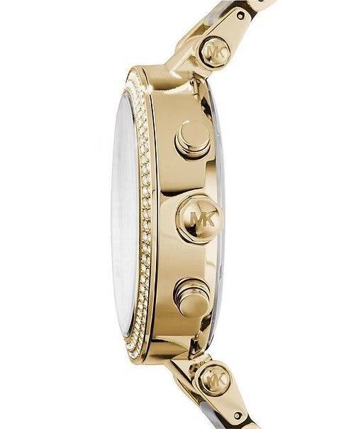 Michael Kors MK6263 Gold Stainless Steel Strap With Green Dial Watch For Women image 4