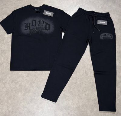 Hoodrich Black T-Shirt And Black Jogger Pants Set