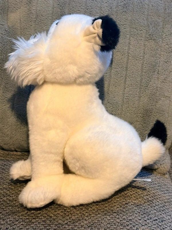 White Plush Dog Toy image 2