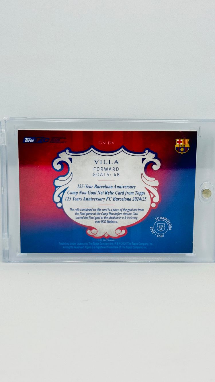 Relic /99 - David Villa - Barcelona -  Topps Fc Barcelona 125 anniv 2