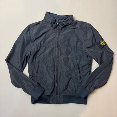 Stone Island Navy Micro Reps Packable Hood Jacket - Large
