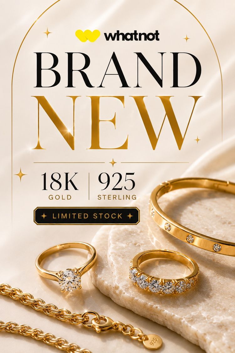Gold And Sterling Silver Jewelry Set With Rings And Bracelet