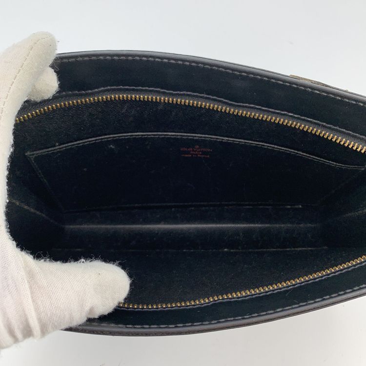 Louis Vuitton Vintage Epi Leather Pochette Homme Clutch Bag Black image 7