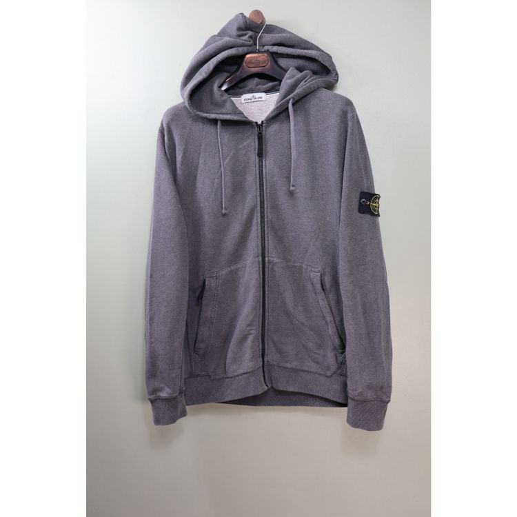Stone Island Charcoal Grey Zipped Hoodie
