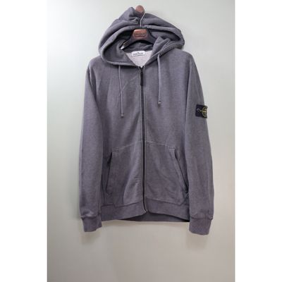 Stone Island Charcoal Grey Zipped Hoodie