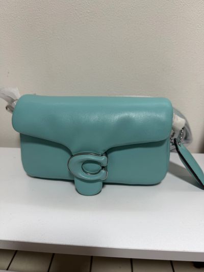 Light Blue LeatherCOACH size 20 , Shoulder Bag