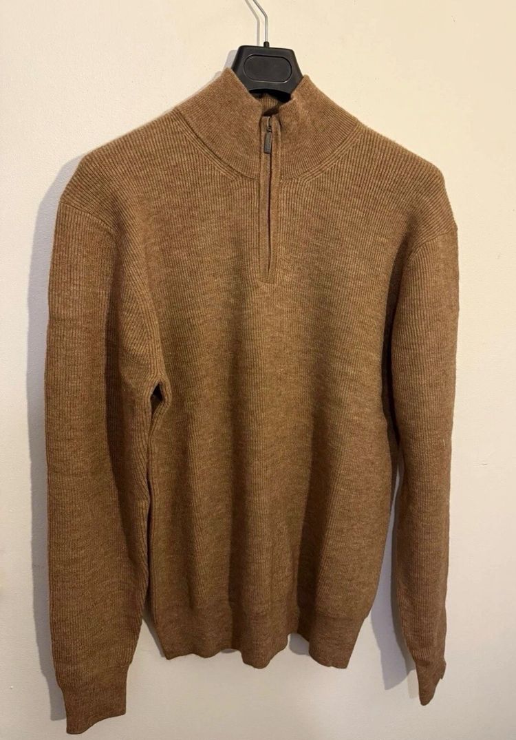 Other Moncrief London 1/4 Zip Sweater Men’s Size Large Brown New Without Tags product image