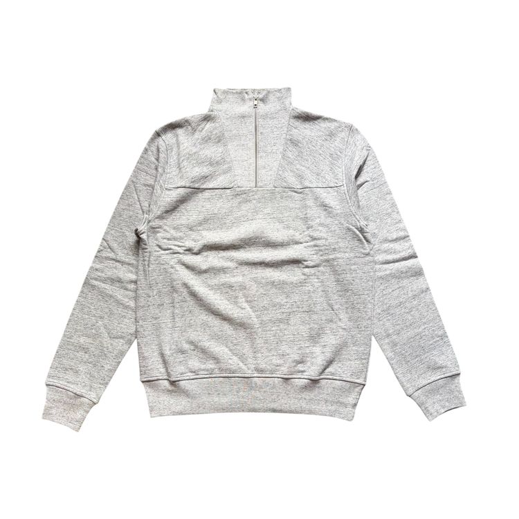 Our Legacy Melange Grey Quarter-Zip Sweatshirt image 1