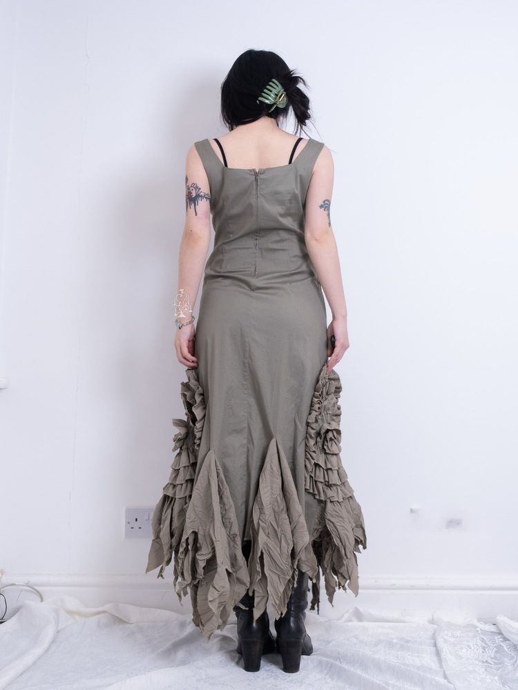 SAGE RUFFLED FAIRYCORE MAXI DRESS 6