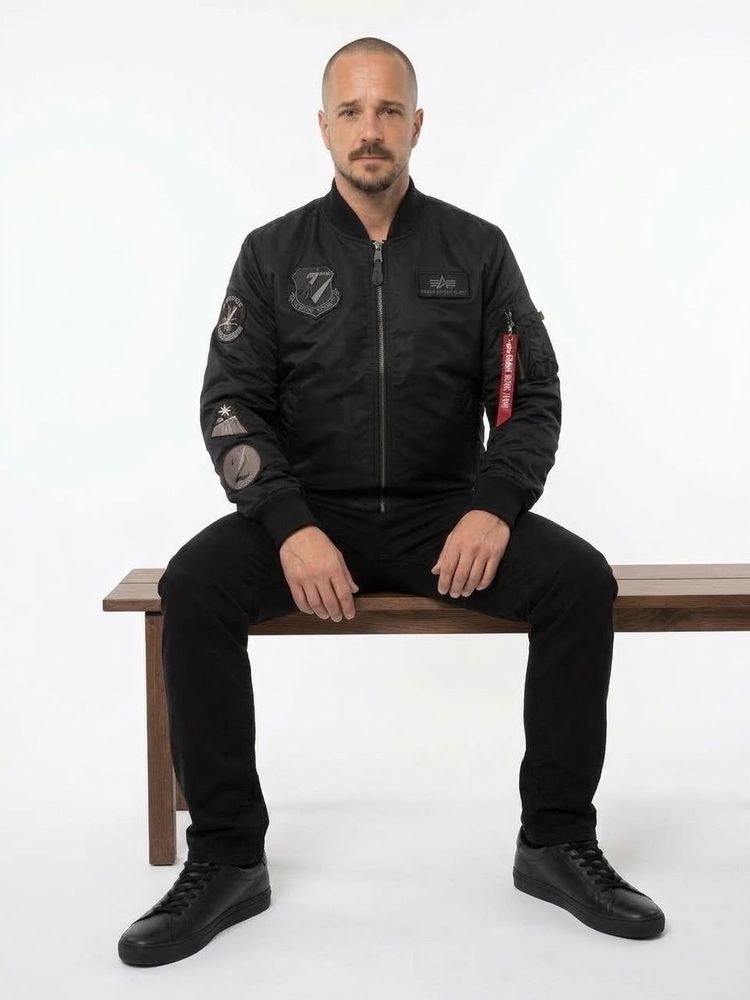 Alpha Industries Black Bomber Jacket image 2