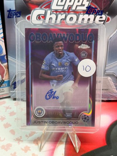 Topps Chrome Justin Obaowodu Soccer Trading Card