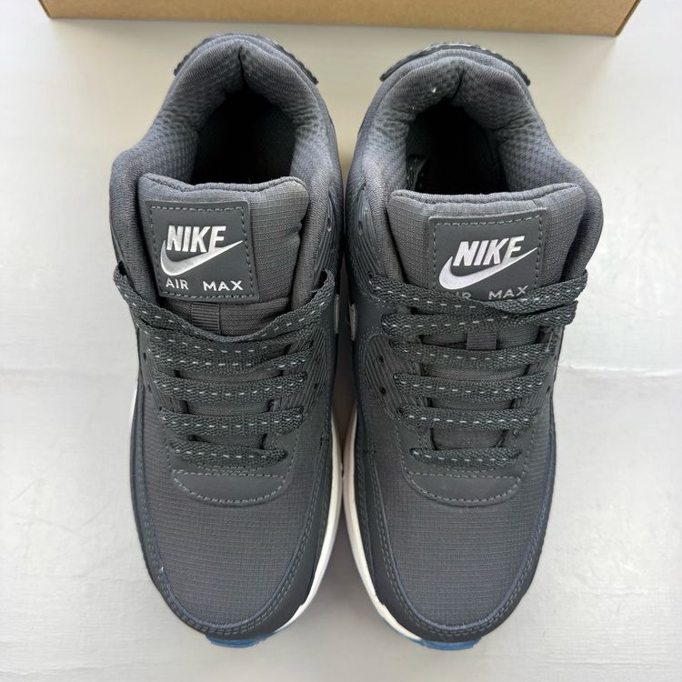 Nike Air Max 90 Size UK 3 Anthracite Industrial Blue Kids Trainers FV0361-001 image 2