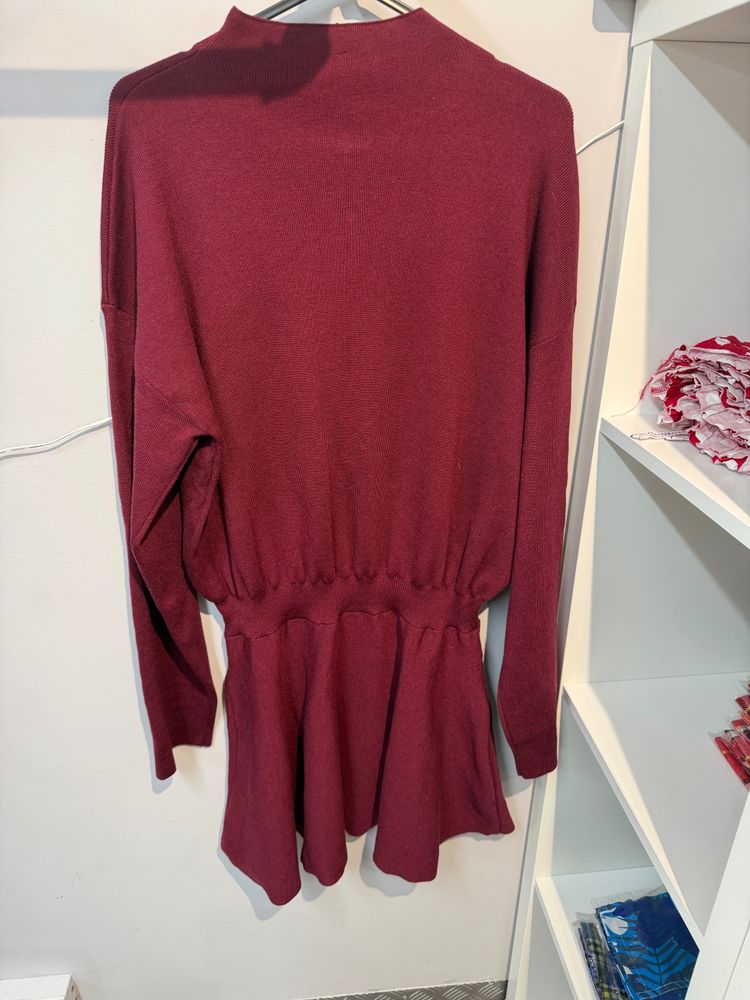 Other Burgundy Long Sleeve Dress - Viral and trending product image