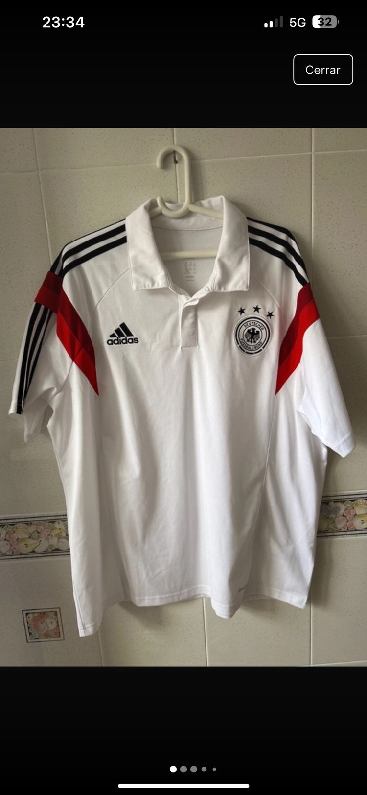 Adidas Originals Adidas White Germany Football Polo Shirt product image