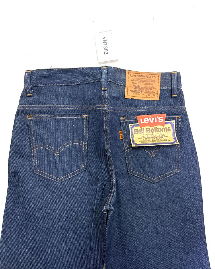 Levi's 602 Bell Bottoms Flare  boot cut W30 L34 orange tab made in France anni 70' Talon zip 12