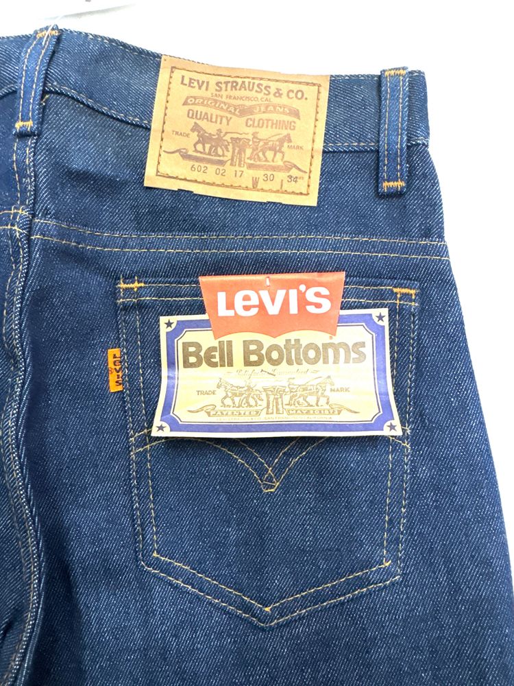 Levi's 602 Bell Bottoms Flare  boot cut W30 L34 orange tab made in France anni 70' Talon zip 2