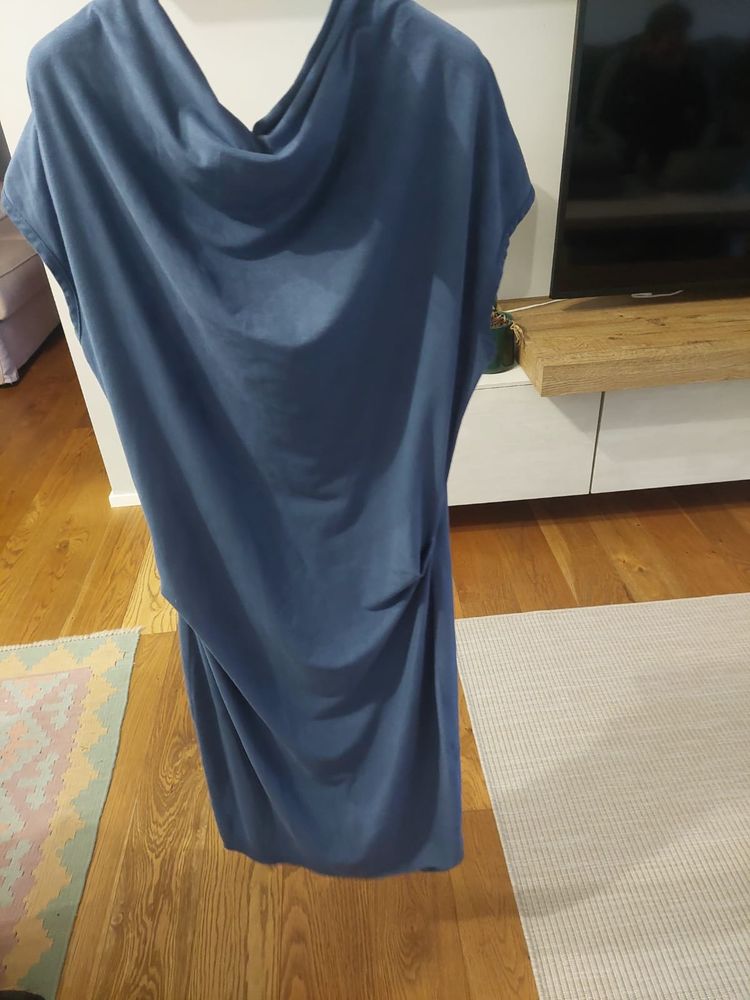 Fferrone Design Blue Draped Dress product image