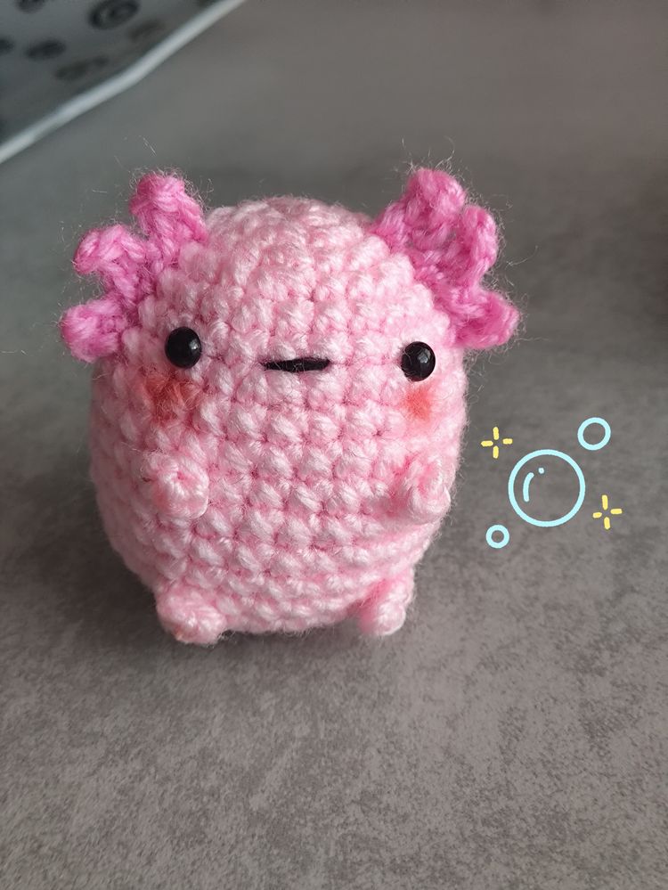 Other Pink Crocheted Axolotl Doll product image