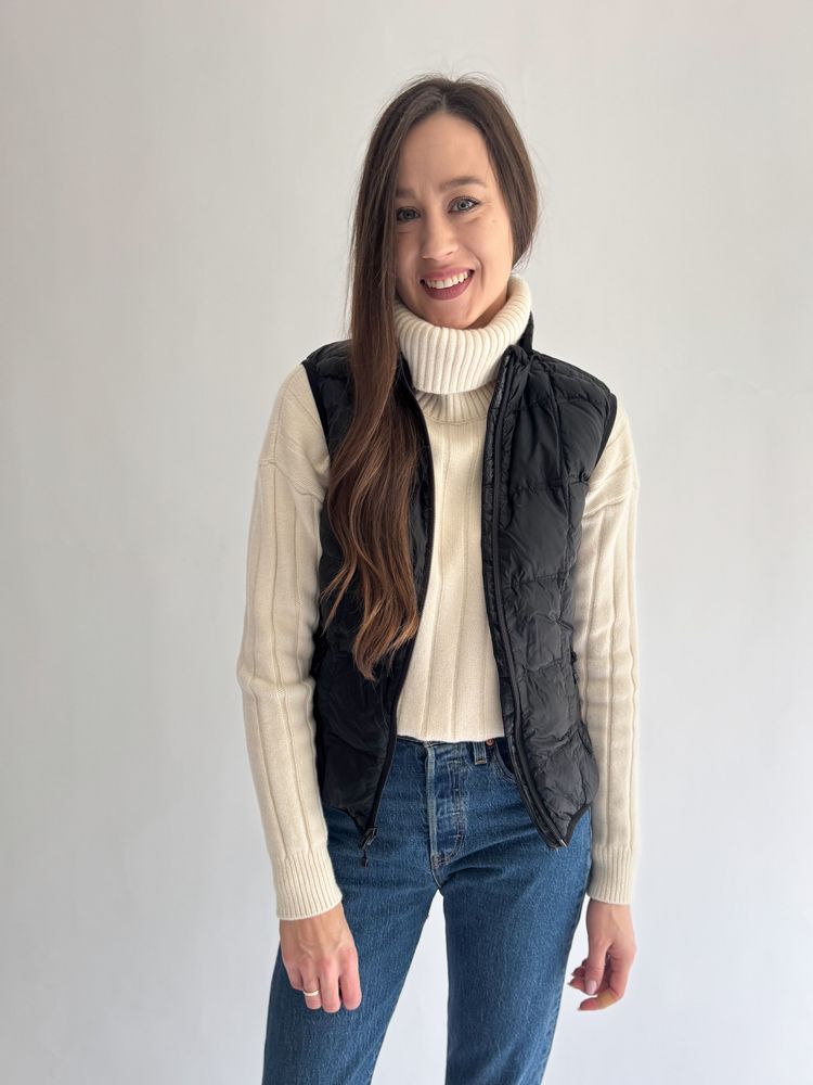 Other black quilted sleeveless vest product image
