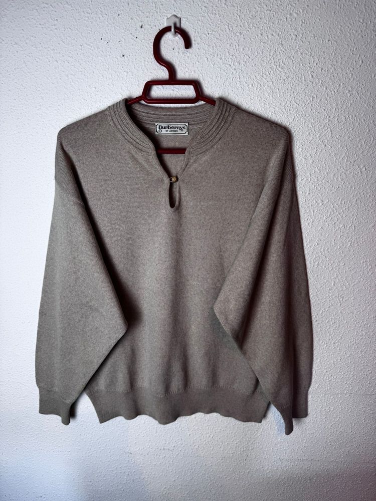 Burberry Burberry Beige Knit Sweater With Zipper Collar product image