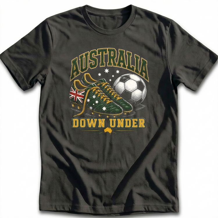 Australian Football Boots Down T-Shirt image 1