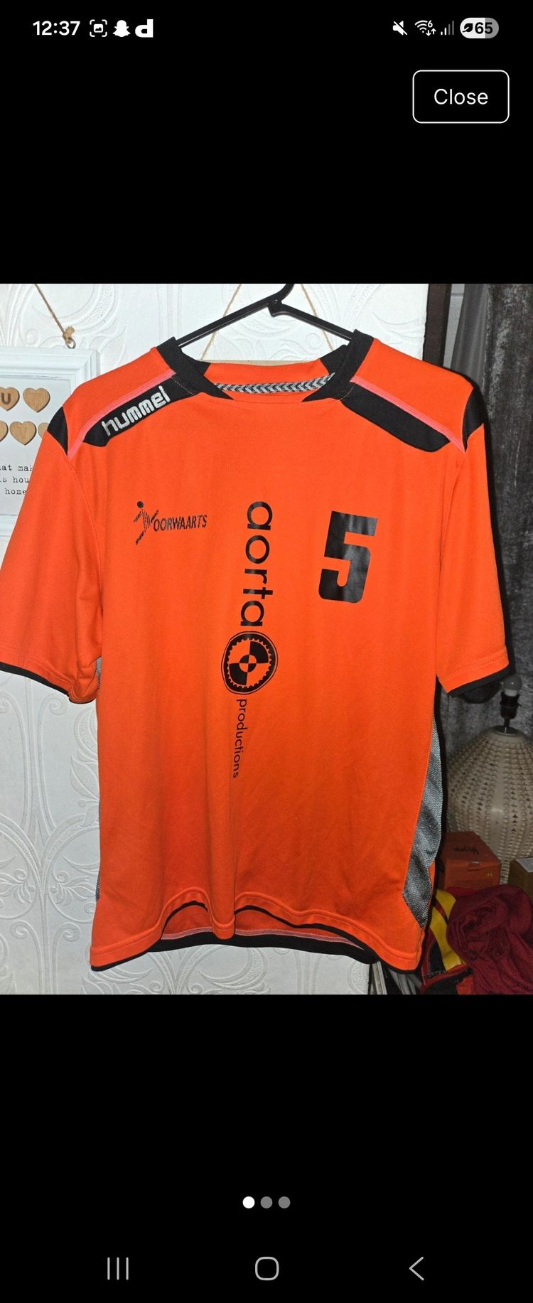 Hummel Hummel orange sports jersey with number 5 product image