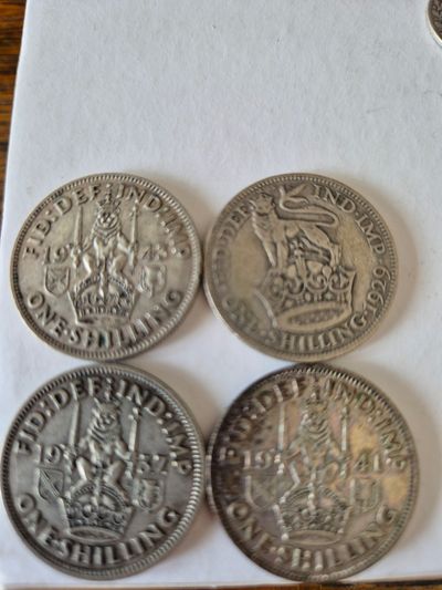 4X One Shilling Coins