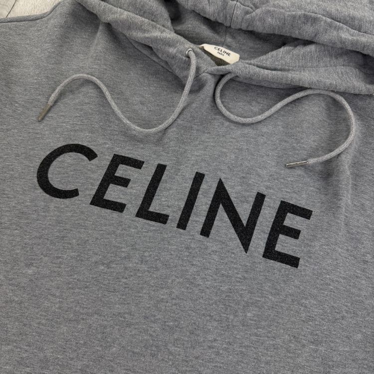 Celine Men’s Grey Loose Pullover Hoodie - XL 2