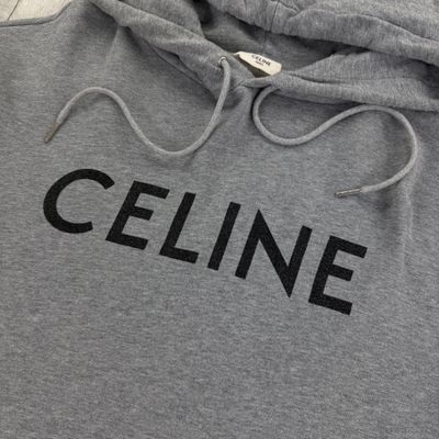 Celine Men’s Grey Loose Pullover Hoodie - XL 2