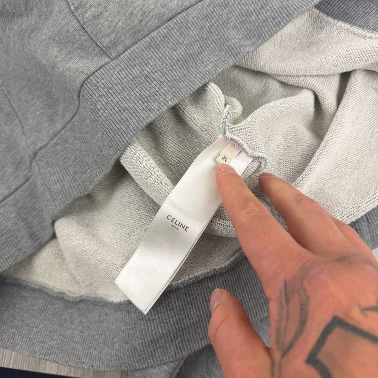 Celine Men’s Grey Loose Pullover Hoodie - XL 5