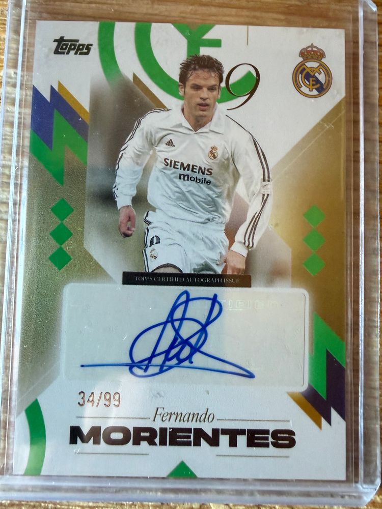 Fernando Morientes Auto /99 Green Topps Los Blancos 2025-26 Real Madrid