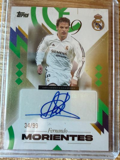 Fernando Morientes Auto /99 Green Topps Los Blancos 2025-26 Real Madrid
