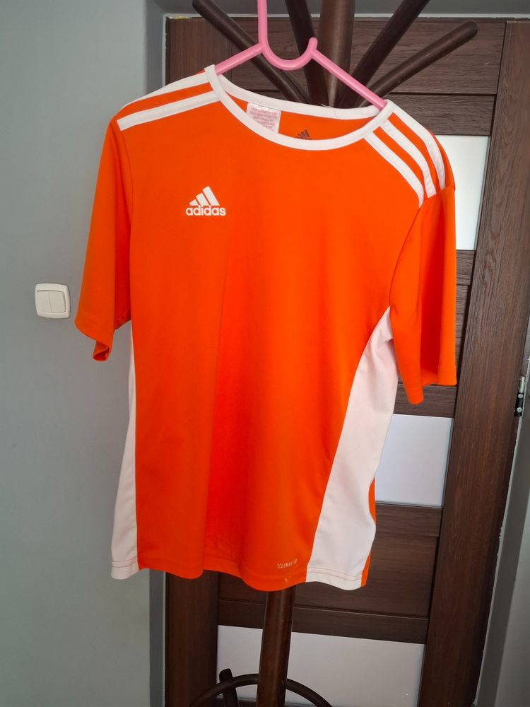 Adidas Orange And White Sports T-Shirt