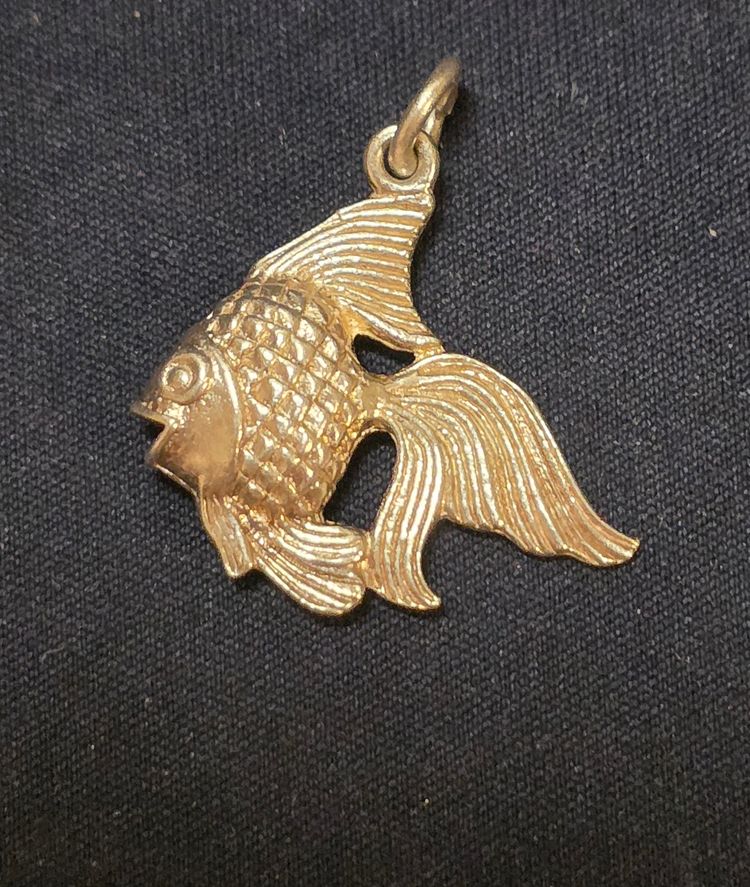 £20). 925 sterling silver Fish-Shaped Pendant Charm image 2