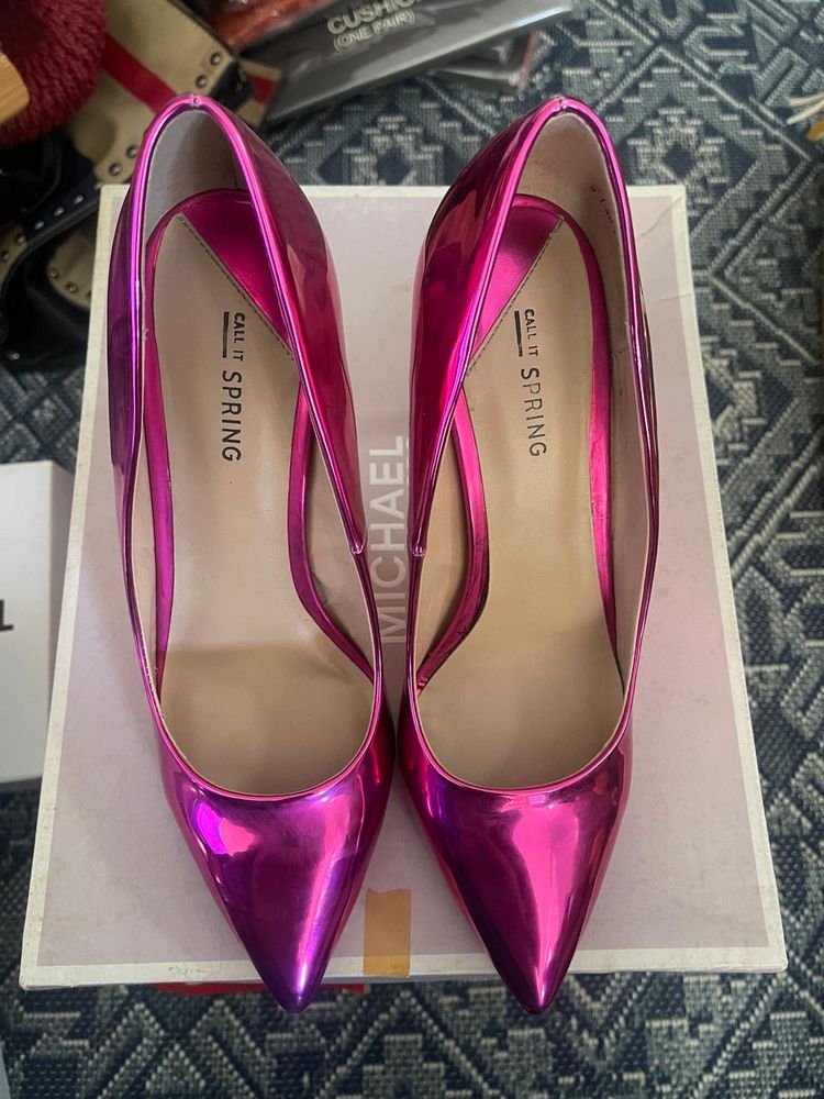 Call it Spring Ladies Pink Metallic Shoes  product image