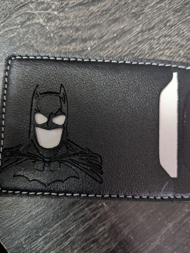 Black Card Holder With Batman Design
