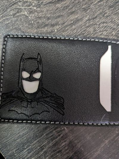 Black Card Holder With Batman Design