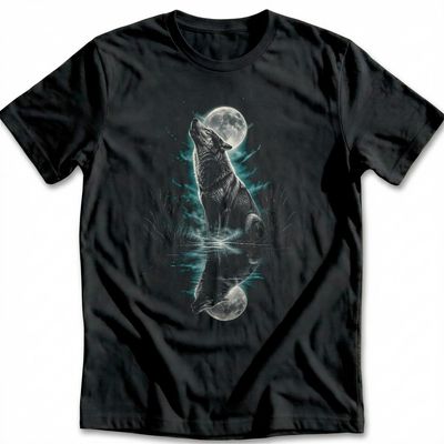 Wolf Reflection Teal Water T-Shirt AU 5