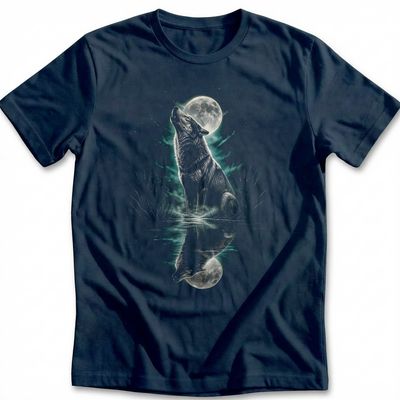 Wolf Reflection Teal Water T-Shirt AU 1