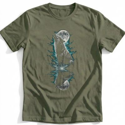 Wolf Reflection Teal Water T-Shirt AU 4