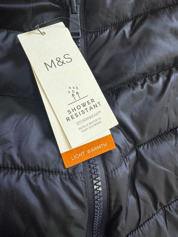 M&S BluePuffer Jacket With Hood 11-12 year image 6
