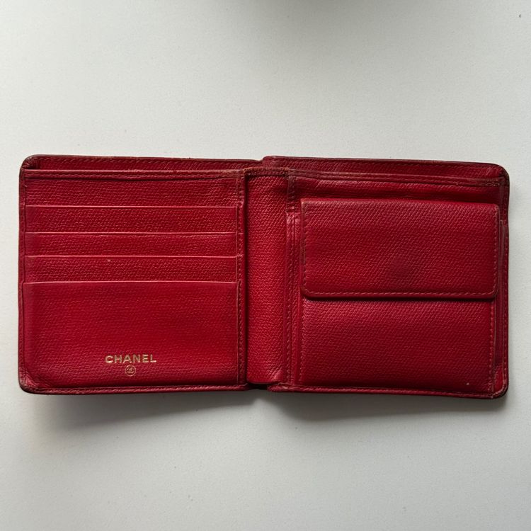 Chanel Red Leather Wallet 5