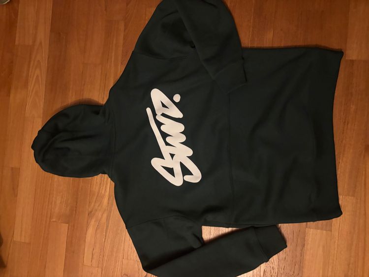 Pull&Bear Black Hoodie With Logo obraz 2