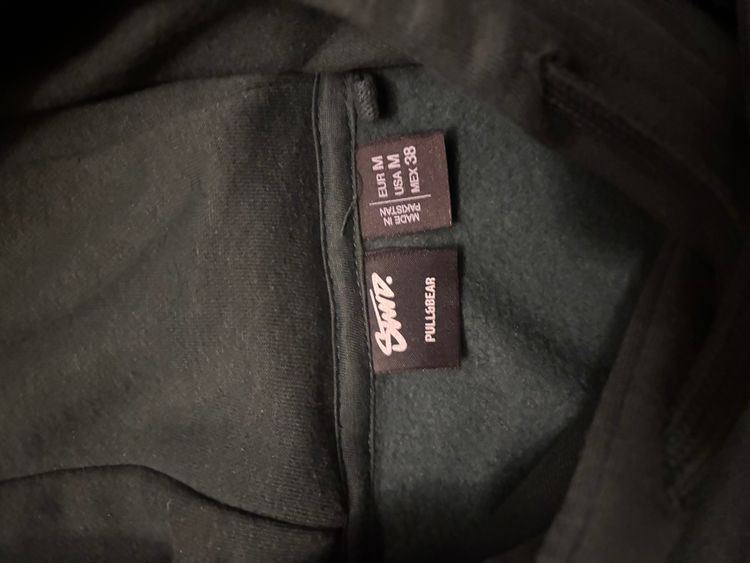Pull&Bear Black Hoodie With Logo obraz 3