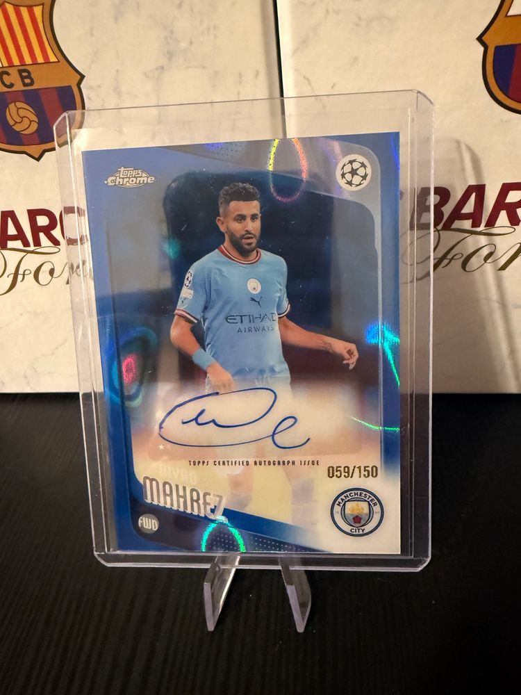 Topps Manchester City Riyad Mharez auto /150 product image