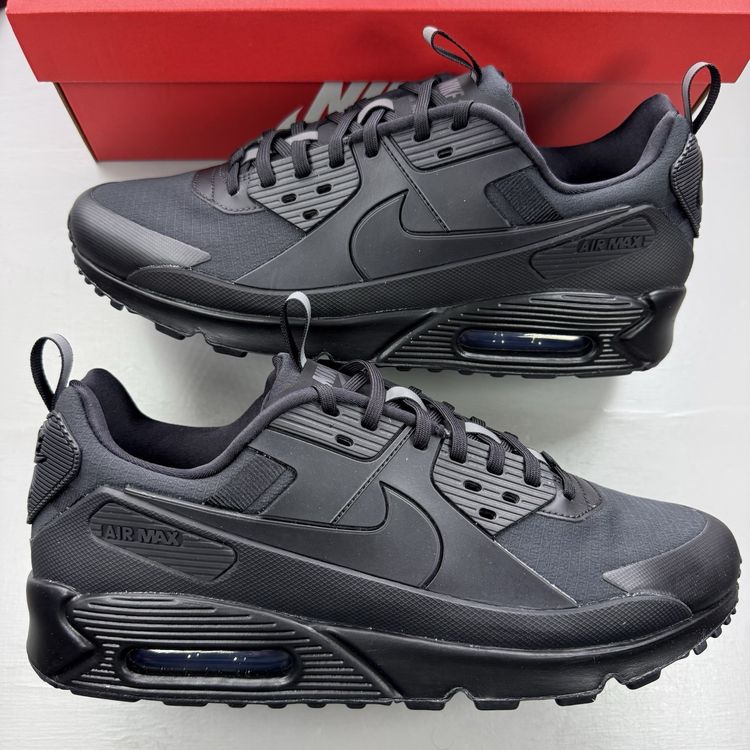 Immagine di Nike Air Max 90 Size UK 11 Drift Triple Black Men's Trainers HQ1416-001 1