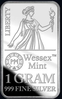  2x 1gram WM Silver Liberty Bar
