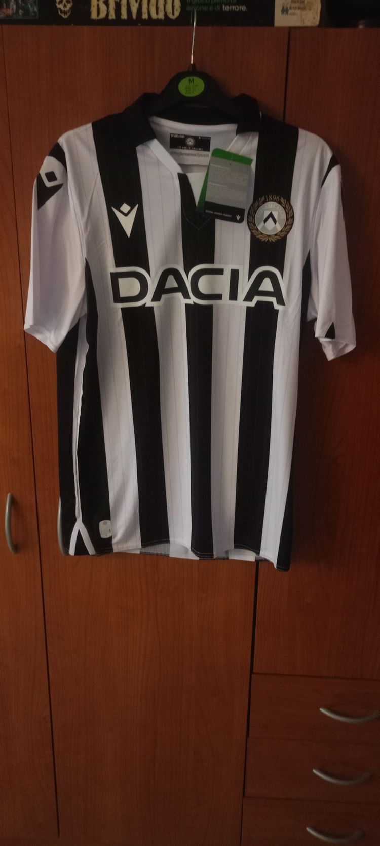Macron Macron Black And White Striped Football Jersey product image