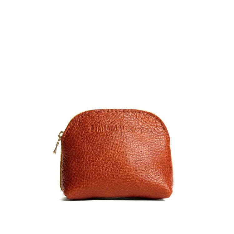 Portland Leather Small Brown Leather Pouch image 1
